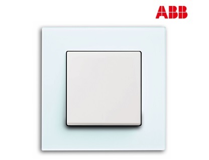 ABB德典系列 白玻璃一开单控